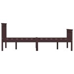 vidaXL Cadre de lit Marron foncé Bois de pin massif 120x200 cm
