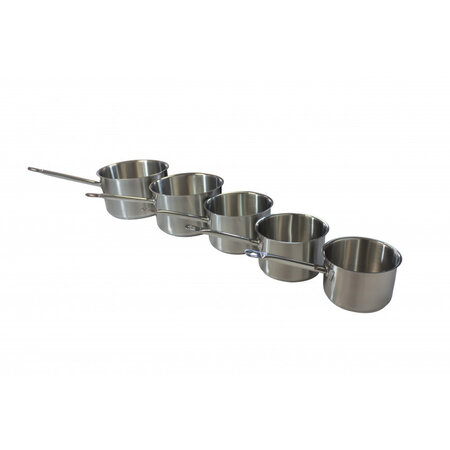 Série de 5 casseroles inox d.160-180-200-240-260mm - l2g -  - inox