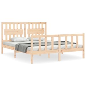 vidaXL Cadre de lit sans matelas bois de pin massif