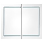 vidaXL Armoire de salle de bain à miroir LED 80x12 2x68 cm