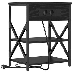 vidaXL Cabinet de chevet Chêne noir 41 x 31 x 51 cm Bois d'ingénierie