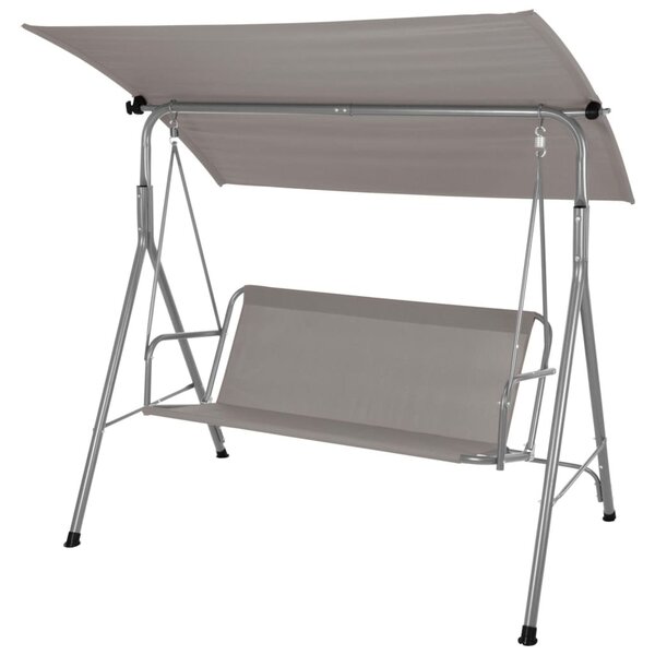 ProGarden Balancelle de jardin avec auvent Gris clair