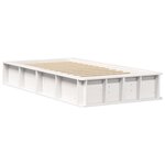 vidaXL Cadre de lit avec stockage Blanc 100 x 200 cm Bois massif