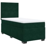 vidaXL Sommier à lattes de lit et matelas Vert foncé 80x200 cm Velours
