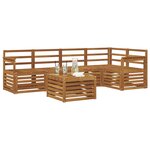 vidaXL Ensemble de canapé d'angle 6 Pièces Naturel Bois d'Acacia Massif