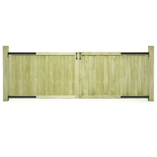 vidaXL Portillons de jardin 2 Pièces Bois de pin imprégné 300x100 cm