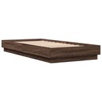 vidaXL Cadre de lit sans matelas chêne marron 100x200 cm