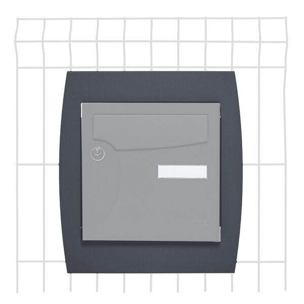 Support grillage rigide & palissade gris anthr. Mat sablé ral 7016ms