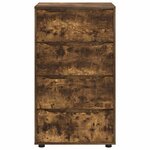 vidaXL Armoires de rangement 2 Pièces Chêne fumé 60 x 48 x 105 cm