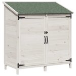vidaXL Abri de jardin Blanc 106 5 x 56 x 113 5 cm Bois de Sapin Massif