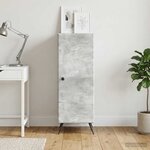 vidaXL Buffet Gris béton 33 x 34 5 x 90 cm Bois d'ingénierie