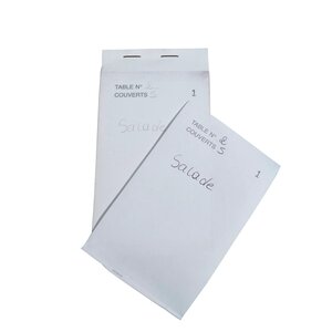 Bloc Maître d'Hôtel 50 feuillets Autocopiants Numérotés Tripli Format 8x15 cm EXACOMPTA