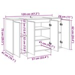 vidaXL Buffet vieux bois 120x41x75 cm bois d'ingénierie