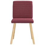 vidaXL Chaises à manger lot de 6 rouge bordeaux tissu
