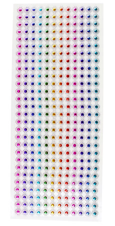 Stickers strass multicolore en bande 0 8 cm
