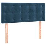 vidaXL Sommier à lattes de lit avec matelas LED Bleu foncé 100x200 cm