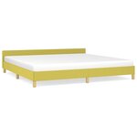 vidaXL Cadre de lit sans matelas vert 200x200 cm tissu