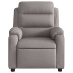 vidaXL Fauteuil de massage inclinable Taupe Tissu