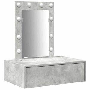 vidaXL Table de Toilette Gris 60 x 40 x 70 cm Bois d'ingénierie