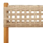 vidaXL Chaises de jardin pliantes lot de 6 beige rotin et bois massif