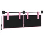 vidaXL Tête de lit suspendue Avec lumière LED Rose Tissu