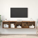 vidaXL Ensemble de meubles TV 2 Pièces Vieux bois 37 x 37 x 142.5 cm