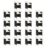 vidaXL Ensemble à manger de jardin coussins 19 Pièces Résine tressée Noir