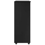 vidaXL Cabinet roulant Noir 53 x 39 x 103 cm Bois de Pin Massif