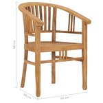 vidaXL Ensemble à manger de jardin 7 Pièces bois de teck solide