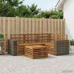 vidaXL Ensemble de canapés d'extérieur 5 pc Naturel Polyester