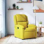 vidaXL Fauteuil inclinable jaune velours