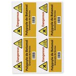 Étiquette polyéthylène blanche 74x52 mm (lot de 500)