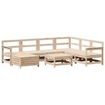 vidaXL Salon de jardin 8 Pièces bois de pin massif