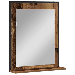 vidaXL Miroir Bois ancien 50 x 12 x 60 cm Verre et Bois Ingénierie