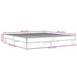 vidaXL Cadre de lit sans matelas chêne marron 200x200 cm