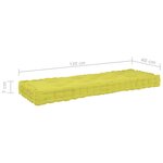 vidaXL Coussins de plancher de palette lot de 5 Vert pomme Coton
