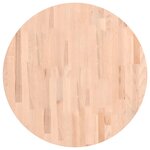 vidaXL Dessus de table Ø70x2 5 cm rond bois massif de hêtre