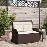 vidaXL Banc de jardin Marron polyrotin