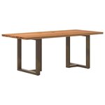 vidaXL Table à manger marron clair bois de chêne massif rectangulaire
