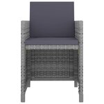 vidaXL Ensemble à manger d'extérieur 13 Pièces coussins rotin anthracite
