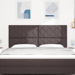Tête de lit LED vidaXL Design Blocs de Diamant Marron Foncé 180 cm Tissu