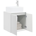 vidaXL Vanité de lavabo mural Blanc 53 x 35 x 63 cm Bois d'ingénierie