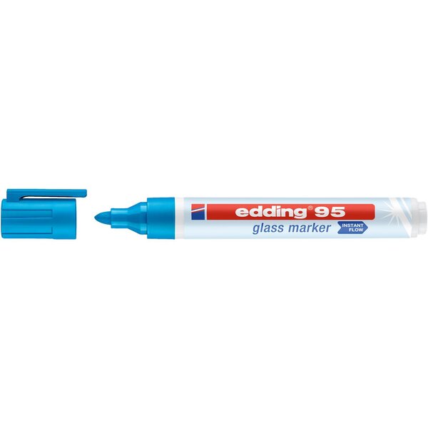 Marqueur pour verre 95 bleu clair 1 5-3 mm EDDING