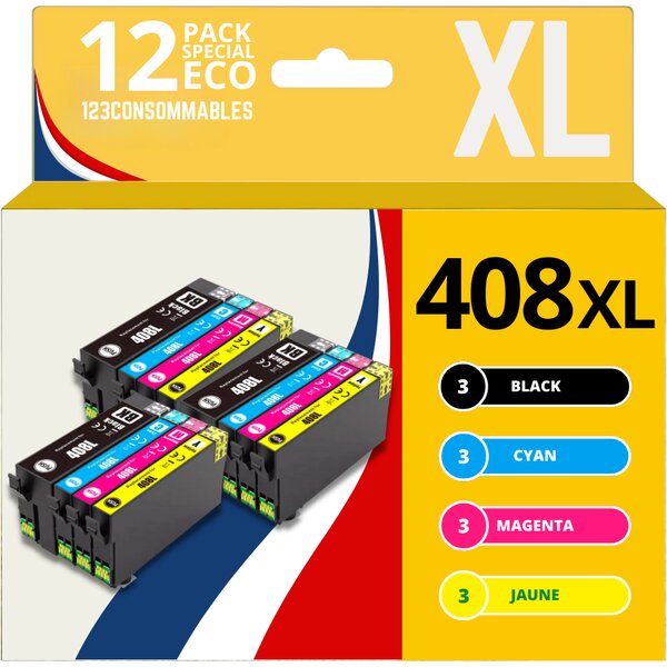 Pack compatible avec Epson 408L  12 cartouches