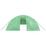 vidaXL Serre avec cadre en acier vert 60 m² 12x5x2 3 m