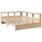 vidaXL Lit bibliothèque sans matelas 150x200 cm bois massif de pin