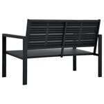 vidaXL Banc de jardin 120 cm PEHD Noir Aspect de bois