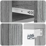 vidaXL Cabinet de chevet mural Sonoma gris 33 x 34 5 x 20 cm