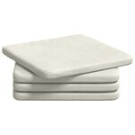 vidaXL Coussins de siège 4 Pièces Crème 40 x 40 x 3 cm Velours