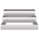 vidaXL Cache-pot de jardin Argent 90 x 90 x 35 cm Acier inoxydable